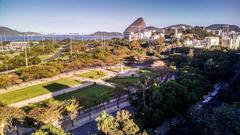 View of Sugarloaf Mountain and Parísa Park seen from Glória