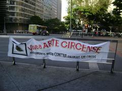 Circus poster at Sete de Setembro Square in Belo Horizonte, Brazil