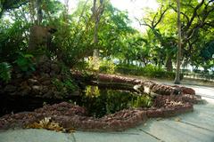 Monument in Brazil with fish and plants