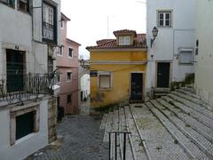 Alfama district in Lisbon with traditional architecture