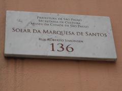 Address plaque of Solar da Marquesa de Santos