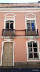 Facade details of Solar da Marquesa de Santos in São Paulo, Brazil