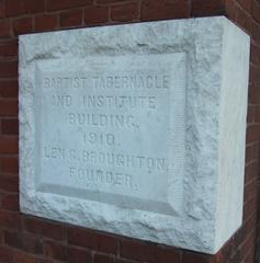 Cornerstone of The Tabernacle building in downtown Atlanta