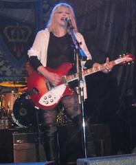 Courtney Love performing with Hole