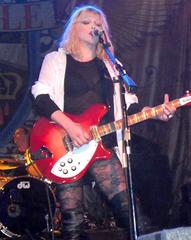 Courtney Love performing with Hole