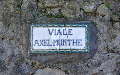 Street sign Viale Axel Munthe in Anacapri