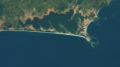 Araruama Lake and Cabo Frio Island, Rio de Janeiro, aerial view