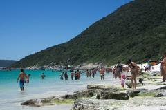 View of Farol Beach in Cabo Frio Island, Brazil