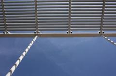 Columns with light and shadow play at the Carré d'Art cultural center in Nimes