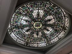 conservatory skylight with intricate metal framework and glass panels