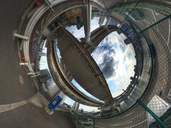 Stereographic projection of Tokyo Bay Bridge