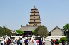 Xi'an cityscape with historical architecture and modern buildings