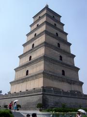 The Giant Wild Goose Pagoda of Xi'an built during the Tang Dynasty in 652 AD