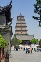 Daci'en Temple in Xi'an with traditional Chinese architecture