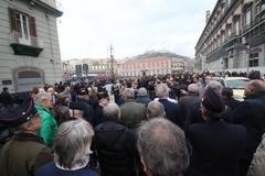 229th Anniversary of Nunziatella Military School with Alumni preparing for parade in Piazza del Plebiscito