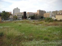 Parco archeologico del Castellammare with Monumento alle Vittime della mafia in the background