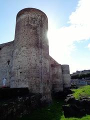 Exterior view of Castello Ursino on February 6, 2015