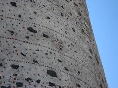 Decoration from the right tower of the facade of Castello Ursino in Catania, Italy