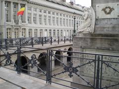 Crypt and monument at Martyrs' Square in Brussels, Belgium