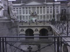 Martyrs' Square in Brussels with crypt and sculptures commemorating Belgian Revolution of 1830