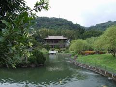 traditional Chinese garden in National Palace Museum in Taipei