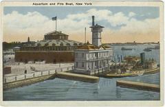 Aquarium and Fire Boat in New York's Battery Park