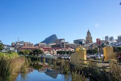 Panoramic view of Cape Town with Table Mountain in the background