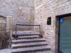 Museu Picasso building entrance with decorative columns and arches