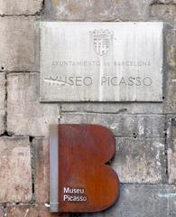 Front plaque of Museu Picasso in Barcelona