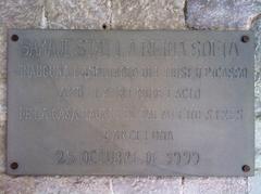 Plaque of the ampliation of Museu Picasso in 1999