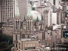 aerial view of São Paulo city center from Altino Arantes Building