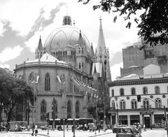 Catedral da Sé in São Paulo under clear blue sky