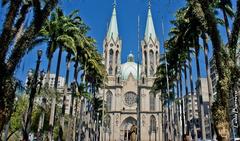 Catedral da Sé in São Paulo with its iconic gothic architecture