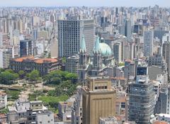 Catedral da Sé and Banespa building in São Paulo