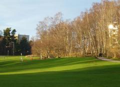 Golfängarna scenic landscape with lush greenery and clear sky