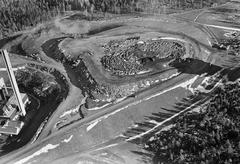 Aerial view of Högdalstoppen and Högdalstippen with Fagersjövägen in the background