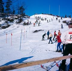 Slalom skier on Högdalstoppen slope