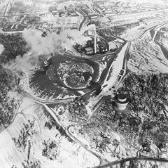 Högdalstoppen and Högdalstippen aerial view along Fagersjövägen