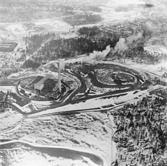 Aerial view of Högdalstoppen and Högdalstippen in Sweden