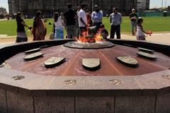 Centennial Flame on Parliament Hill at night