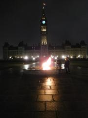 Centennial Flame in front of Centre Block Parliament Hill Ottawa