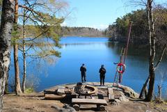 Fishing in Judarskogen with various bird species around Lake Judarn