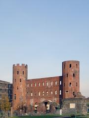 Porte Palatine Roman ruins in Turin, Italy