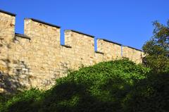 Old city wall in Petrin Park, Prague