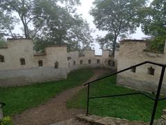 Petřín hill gothic wall in Malá Strana, Prague, Czechia