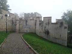 Petřín Hill with gothic wall in Prague