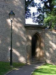 Stone passage in Hunger Wall at Kinského Garden, Prague