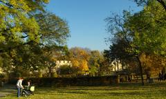 Petřín park in late October, Prague