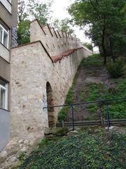 Hungermauer historic fortification wall in Prague