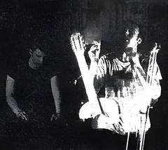 Abortive Gasp electro-industrial band performing live in Hamburg on October 26, 1989